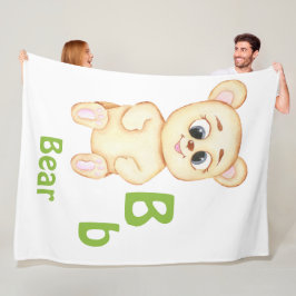 Beer personaliseren ABC: Letter B - Voeg je naam t Fleece Deken