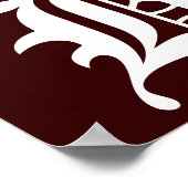 BEER! Pet met flesje, grijs en wit op Bourgogne Re Poster (Hoek)