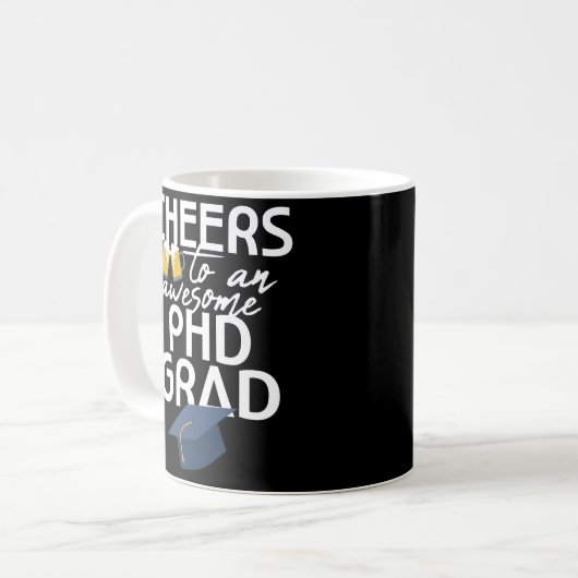 Beer PhD Afstuderen Funny Coffee Mok Gift (Voorkant links)