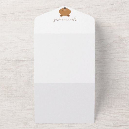 Beer Photo Cute First Birthday Invitation All In One Uitnodiging (Buitenkant)