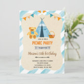 Beer picknick party kaart (Staand voorkant)