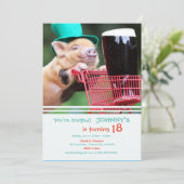 Beer Pig Uitnodiging (Staand voorkant)
