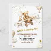 Beer piloot eerste verjaardagsjongen kaart (Voorkant)