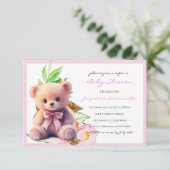 Beer Pink Bow Baby shower Het is een meisje (Staand voorkant)