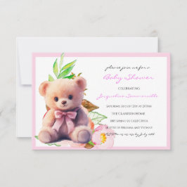 Beer Pink Bow Baby shower Het is een meisje