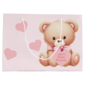 Beer Pink Hearts Baby shower Groot Cadeauzakje (Achterkant)