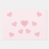 Beer Pink Hearts Baby shower Inpakpapier Vel (Voorkant 2)