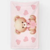 Beer Pink Hearts Baby shower Spandoek (Verticaal)