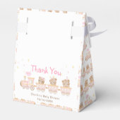 Beer Pink Train Baby shower Dank u Bedankdoosjes (Achterkant)