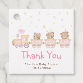 Beer Pink Train Baby shower Dank u Bedankjes Labels