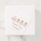 Beer Pink Train Baby shower Dank u Bedankjes Labels (In situ)