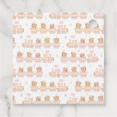 Beer Pink Train Baby shower Dank u Bedankjes Labels (Achterkant)