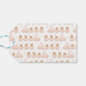 Beer Pink Train Baby shower Dank u Cadeaulabel (Achterkant Horizontaal)