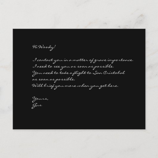 Beer Pit: "Gus heeft je nodig..." Briefkaart (Voorkant)