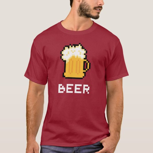 Beer Pixel Icon T-shirt (Voorkant)