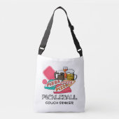 Beer Pizza Couch Dinker PICKLEBALL Crossbody Tas (Voorkant)