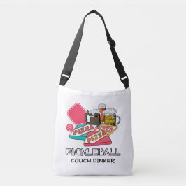 Beer Pizza Couch Dinker PICKLEBALL Crossbody Tas
