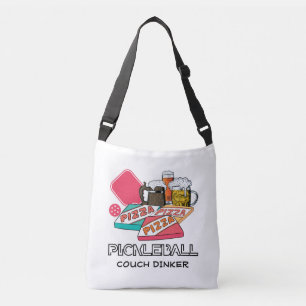 Beer Pizza Couch Dinker PICKLEBALL Crossbody Tas