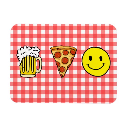 Beer Pizza Geluk Magneet (Horizontaal)
