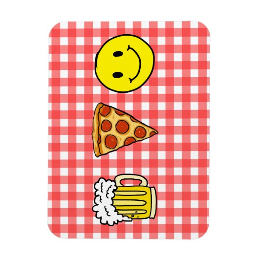 Beer Pizza Geluk Magneet (Verticaal)
