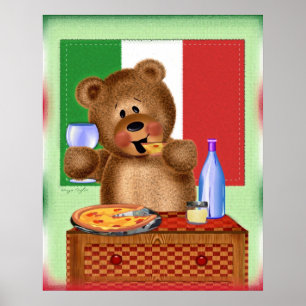 Beer Pizza Poster