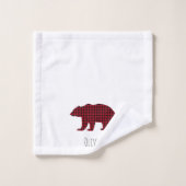 Beer Plaid Tartan Naam Kerst Bad Handdoek (Wasdoekje)