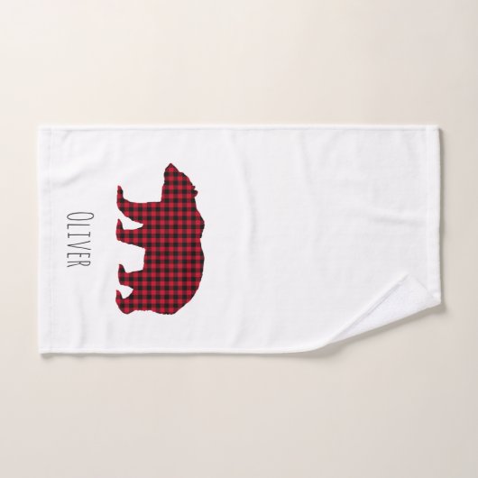 Beer Plaid Tartan Naam Kerst Bad Handdoek (Handdoek)