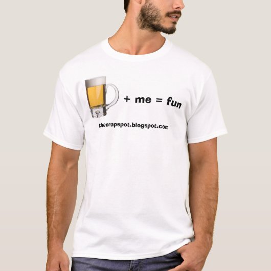 Beer plus mij is leuk t-shirt (Voorkant)