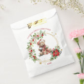 Beer Poinsettia Foliage Baby's eerste kerst Bedankzakje (Gezegeld)