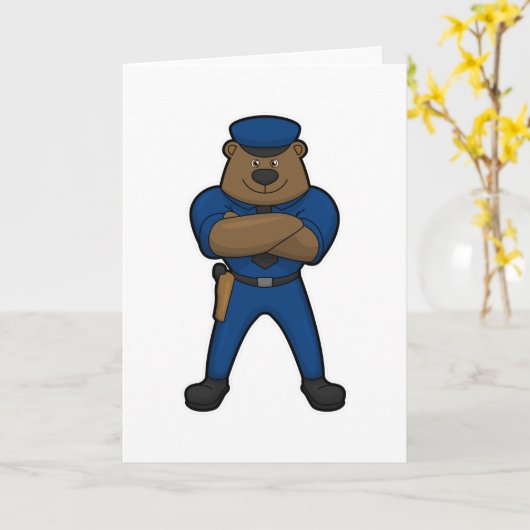 Beer politie kaart (Gele Bloem)