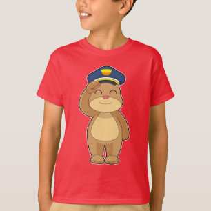 Beer Politie pet Politie T-shirt
