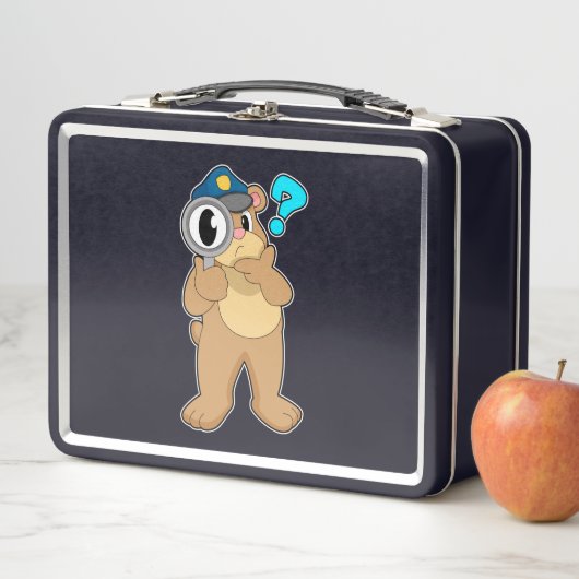 Beer Politieagent Vergrootglas (In situ)