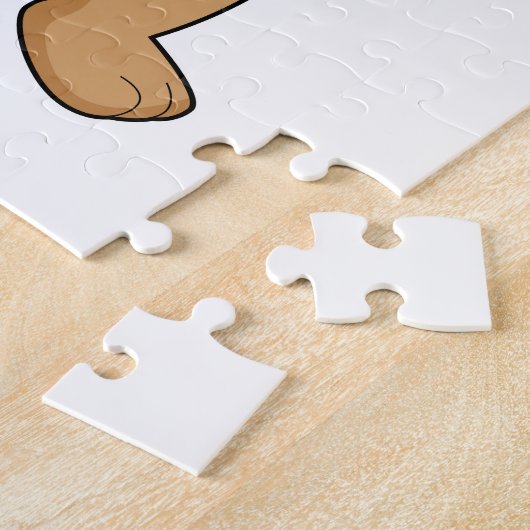 Beer Politieagent Vergrootglas Legpuzzel (Zijkant)