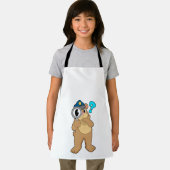 Beer Politieagent Vergrootglas Schort (Insitu)