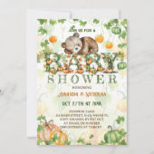 Beer Pompoen herfst Baby shower Kaart (Voorkant)