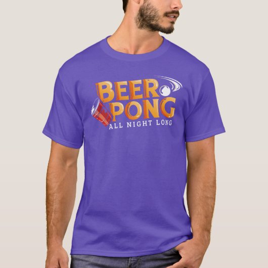 Beer Pong - Aangepast team van de nacht T-shirt (Voorkant)