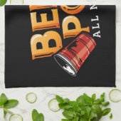 Beer Pong - Aangepast team van de nacht Theedoek (Gevouwen)