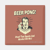 Beer Pong: Bewijs van alcohol en sportmix Magneet (Voorkant)