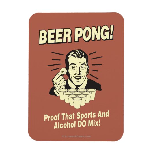 Beer Pong: Bewijs van alcohol en sportmix Magneet (Verticaal)