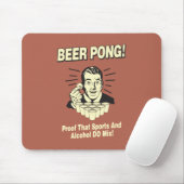 Beer Pong: Bewijs van alcohol en sportmix Muismat (Met muis)