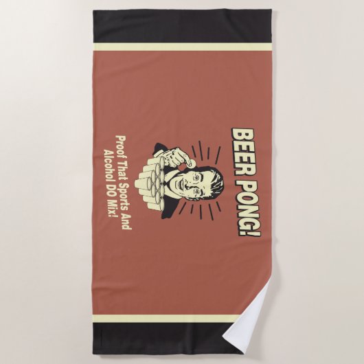 Beer Pong: Bewijs van alcohol en sportmix Strandlaken (Voorkant)