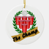 Beer Pong Champ Keramisch Ornament (Voorkant)