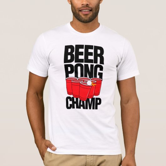 Beer Pong Champ T-Shirt (Voorkant)