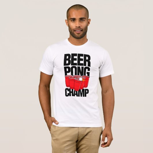 Beer Pong Champ T-Shirt (Voorkant volledig)