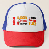 Beer Pong Champ Trucker Hat Trucker Pet (Voorkant)
