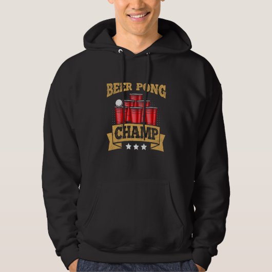 Beer Pong Champion Beer Pong Champ Beer Pong Hoodie (Voorkant)