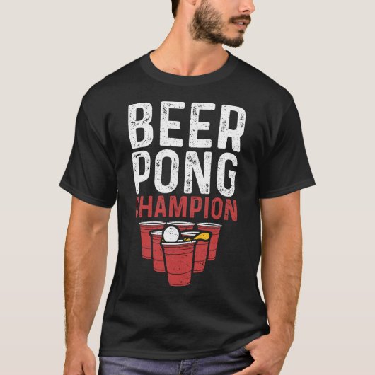 Beer Pong Champion - Beer Pong T-shirt (Voorkant)