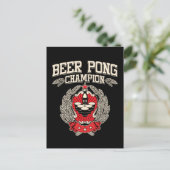 Beer Pong Champion Briefkaart (Staand voorkant)
