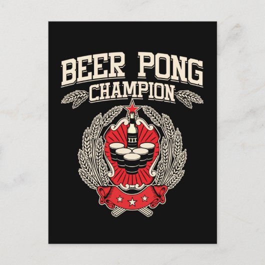 Beer Pong Champion Briefkaart (Voorkant)