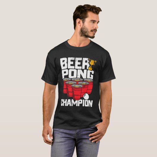 Beer Pong Champion College Student Drink T-shirt (Voorkant volledig)